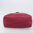 LOEWE Tote Bag Leather Wine Red Silver Auth 199664V-5