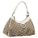 GUCCI GG Canvas Hand Bag Beige Gold 190525 Auth 199666V-1