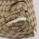 GUCCI GG Canvas Hand Bag Beige Gold 190525 Auth 199666V-13