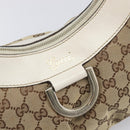 GUCCI GG Canvas Hand Bag Beige Gold 190525 Auth 199666V-14