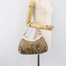GUCCI GG Canvas Hand Bag Beige Gold 190525 Auth 199666V-23