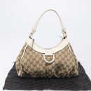 GUCCI GG Canvas Hand Bag Beige Gold 190525 Auth 199666V-24