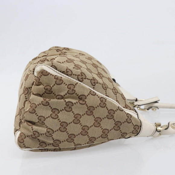 GUCCI GG Canvas Hand Bag Beige Gold 190525 Auth 199666V