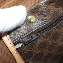 CELINE Macadam Canvas Boston Bag PVC Leather Brown Gold Auth 199669A-21