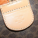 CELINE Macadam Canvas Boston Bag PVC Leather Brown Gold Auth 199669A-23