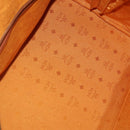 MCM Logogram Vicetos Boston Bag PVC Leather Brown Gold Auth 199670-11