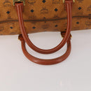 MCM Logogram Vicetos Boston Bag PVC Leather Brown Gold Auth 199670-7
