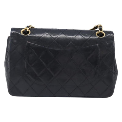 CHANEL Matelasse 23 Chain Shoulder Bag Lamb Skin Black Gold Tone CC Auth 199671V - 0
