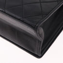 CHANEL Matelasse Chain Shoulder Bag Lamb Skin Black Gold CC Auth 199673V-16
