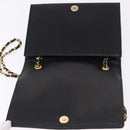CHANEL Matelasse Chain Shoulder Bag Lamb Skin Black Gold CC Auth 199673V-10