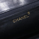 CHANEL Matelasse Chain Shoulder Bag Lamb Skin Black Gold CC Auth 199673V-17
