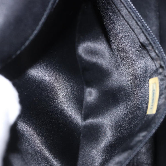 CHANEL Matelasse Chain Shoulder Bag Lamb Skin Black Gold CC Auth 199673V
