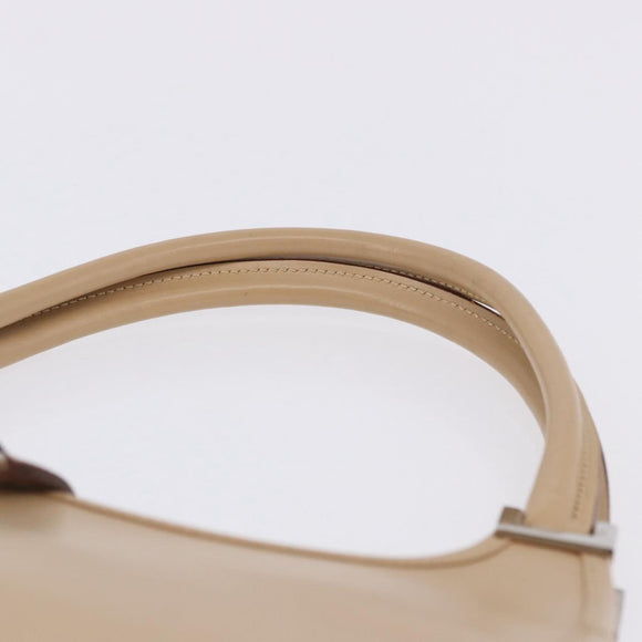 GUCCI Jackie Hand Bag Leather Beige Silver 002 1068 Auth 199675V