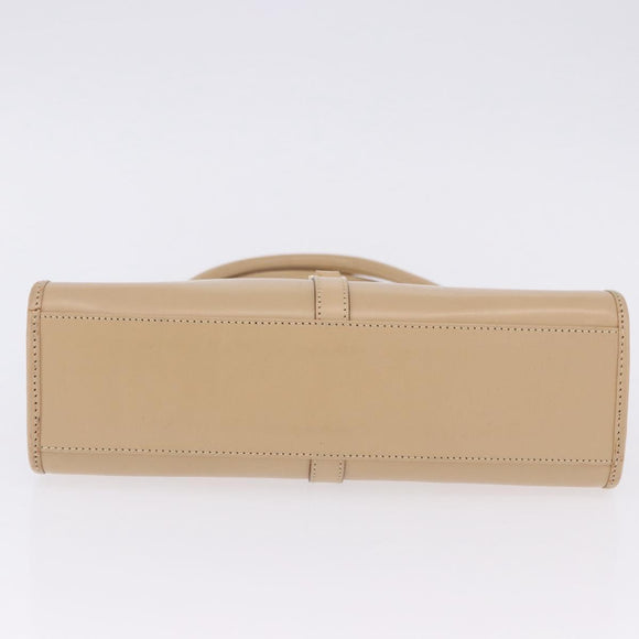 GUCCI Jackie Hand Bag Leather Beige Silver 002 1068 Auth 199675V