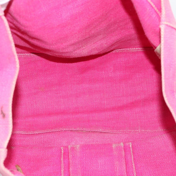 Miu Miu Tote Bag Canvas Pink Auth 199676