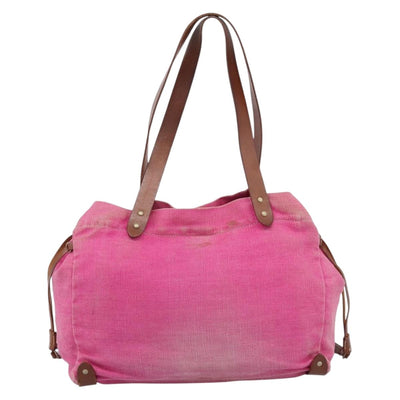 Miu Miu Tote Bag Canvas Pink Auth 199676 - 0