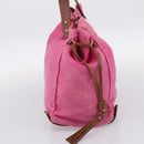Miu Miu Tote Bag Canvas Pink Auth 199676-4