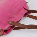 Miu Miu Tote Bag Canvas Pink Auth 199676-6