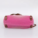 Miu Miu Tote Bag Canvas Pink Auth 199676-5