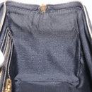 FENDI Pecan Canvas Boston Bag PVC Black Brown gold Auth 199677V-18