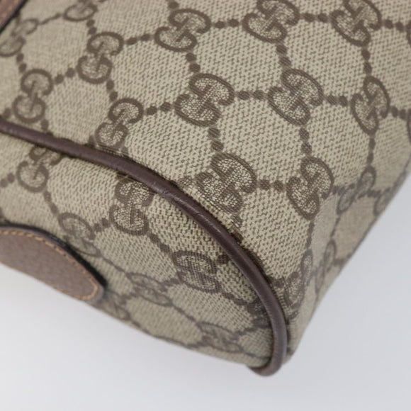GUCCI GG Supreme Web Sherry Line Bag PVC Beige Gold 001 113 6472 Auth 199679