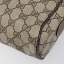 GUCCI GG Supreme Web Sherry Line Bag PVC Beige Gold 001 113 6472 Auth 199679-17