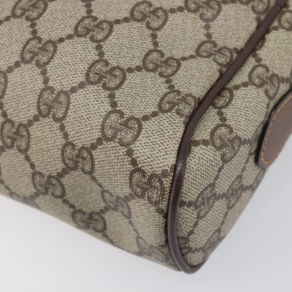 GUCCI GG Supreme Web Sherry Line Bag PVC Beige Gold 001 113 6472 Auth 199679