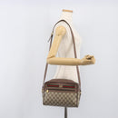 GUCCI GG Supreme Web Sherry Line Bag PVC Beige Gold 001 113 6472 Auth 199679-25