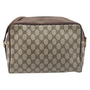 GUCCI GG Supreme Web Sherry Line Bag PVC Beige Gold 001 113 6472 Auth 199679-2