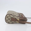 GUCCI GG Supreme Web Sherry Line Bag PVC Beige Gold 001 113 6472 Auth 199679-3