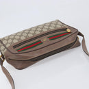 GUCCI GG Supreme Web Sherry Line Bag PVC Beige Gold 001 113 6472 Auth 199679-6