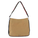 GUCCI Web Sherry Line Shoulder Bag Canvas Beige Silver 001 4321 Auth 199680A-2
