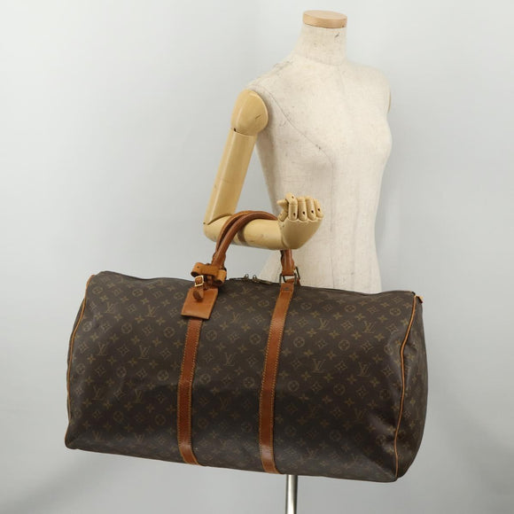 LOUIS VUITTON Monogram Keepall 60 Boston Bag M41422 LV Auth 199681