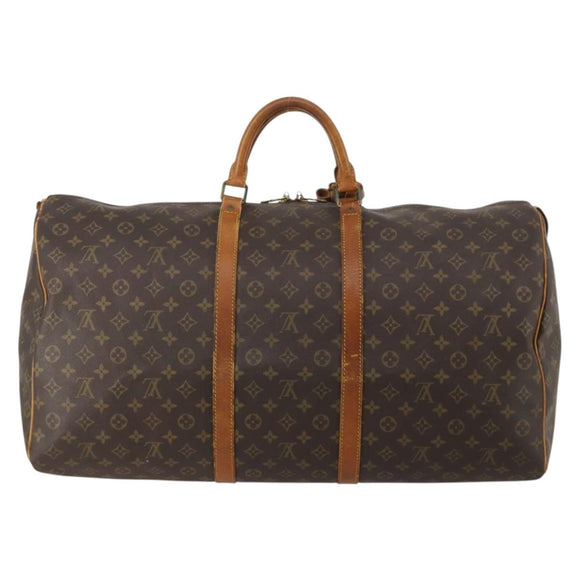 LOUIS VUITTON Monogram Keepall 60 Boston Bag M41422 LV Auth 199681