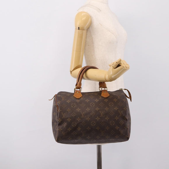LOUIS VUITTON Monogram Speedy 30 Hand Bag M41526 LV Auth 199683