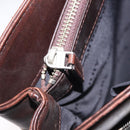 BURBERRY Nova Check Hand Bag Canvas Beige Silver Auth 199684-22
