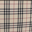 BURBERRY Nova Check Hand Bag Canvas Beige Silver Auth 199684-2