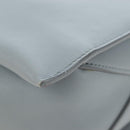 CELINE Chain Trillodo Shoulder Bag Leather Light Blue Silver Auth 199685V-9