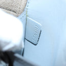 CELINE Chain Trillodo Shoulder Bag Leather Light Blue Silver Auth 199685V-11
