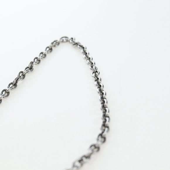 CELINE Chain Trillodo Shoulder Bag Leather Light Blue Silver Auth 199685V
