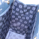 SAINT LAURENT Tote Bag Leather Navy Gold Auth 199687-17