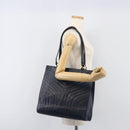 SAINT LAURENT Tote Bag Leather Navy Gold Auth 199687-22