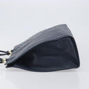 SAINT LAURENT Tote Bag Leather Navy Gold Auth 199687-5