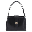 GUCCI Shoulder Bag Leather Black Gold Auth 199689-2