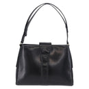 GUCCI Shoulder Bag Leather Black Gold Auth 199689-3