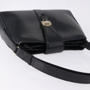 GUCCI Shoulder Bag Leather Black Gold Auth 199689-7