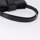 GUCCI Shoulder Bag Leather Black Gold Auth 199689-8