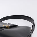 GUCCI Shoulder Bag Leather Black Gold Auth 199689-9