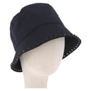 VALENTINO Rock Studs Hat Nylon Black Auth 199690V-1