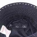 VALENTINO Rock Studs Hat Nylon Black Auth 199690V-10